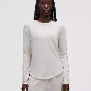 Lululemon Long-Sleeve Shirt BeCalm in Dove Grey Size Small
